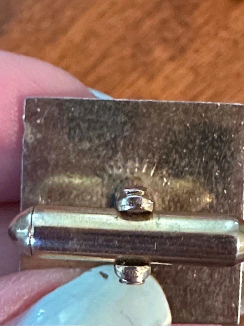 Vintage Mid Century SWANK Gold Tone Etched Square‎ Cuff Links